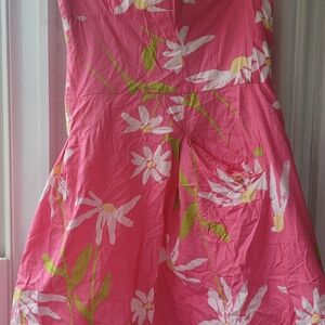Lilly Pulitzer Pink Floral Cotton Sundress Vintage